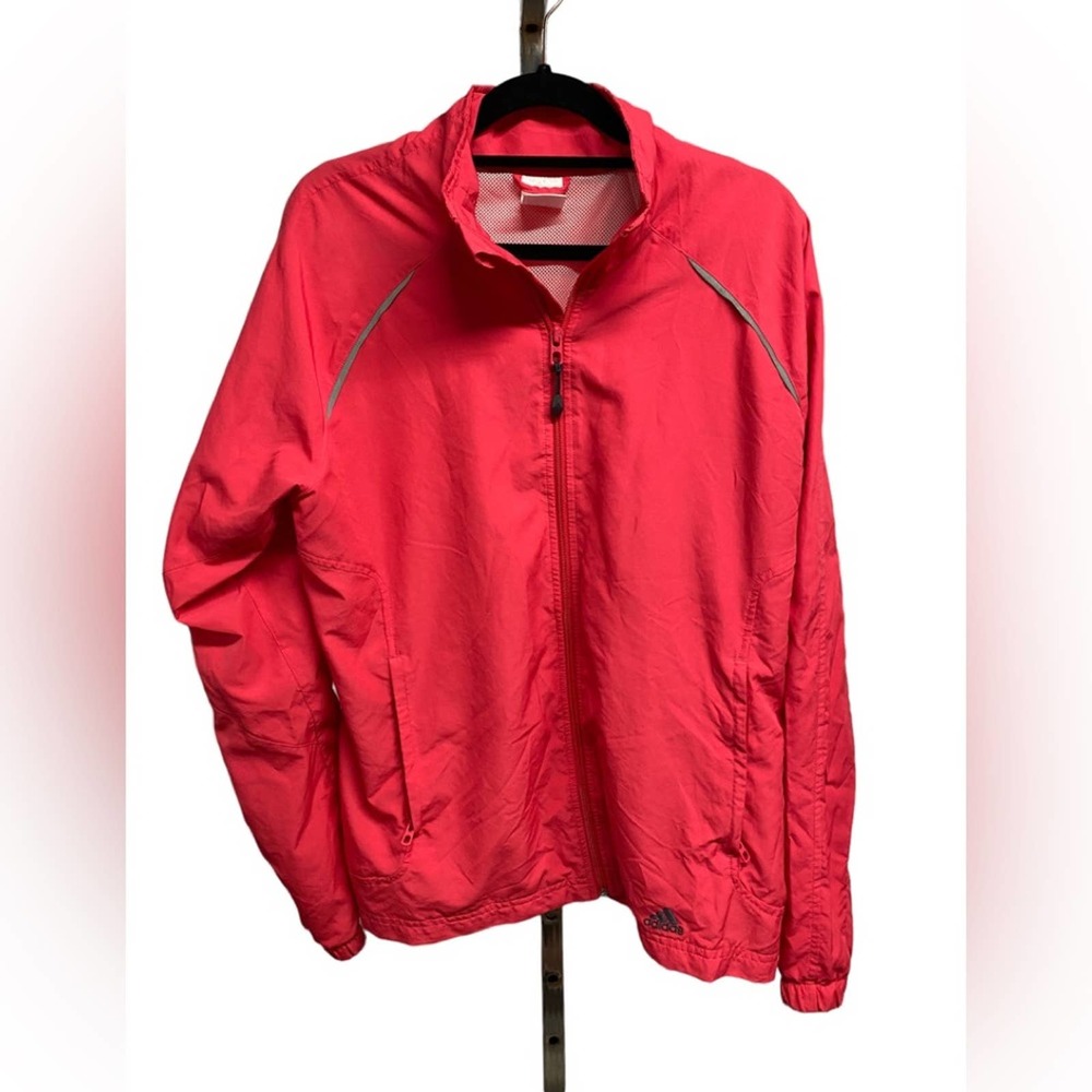 adidas Women's Pink Lightweight Zip-Front Jacket